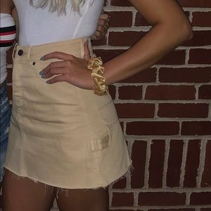 RVCA Yellow Jean Skirt